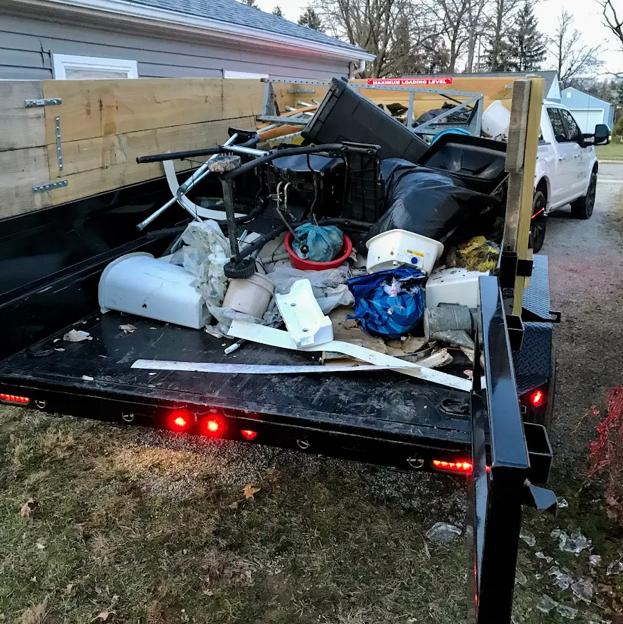 Roll-off dumpster delivered to a residential driveway in Roseville