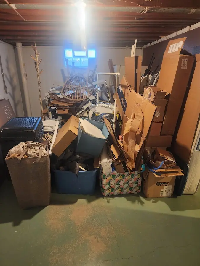 Roll-off dumpster container at job site for 2 Yard Dumpster Rental in Roseville